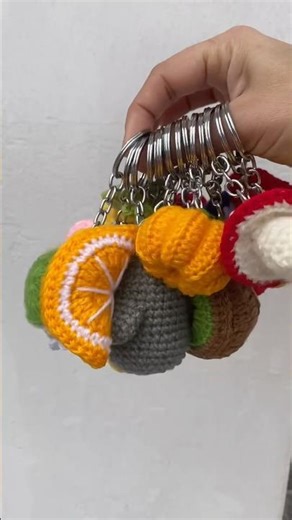 Beautiful crochet keychains #crochet #wool #chrochettutorial #crochetkeychains #shorts