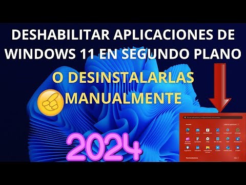 DESHABILITAR APLICACIONES EN SEGUNDO PLANO EN WINDOWS 11 (TODAS) 2024 / O DESINSTALARLAS.