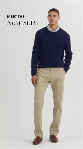 Say hello to the NEW straight-fit chino. He’ll wear these on repeat, trust us. #fyp #jcrewfactory