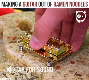 Making a guitar out of ramen noodles Partner: ArtMayer: youtube.com/channel/UCC_5r9CjwnTd8Osb7Ql5NOg/videos Follow: instagram.com/copperguitars/ | Crafty Panda