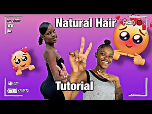 How To Do Swoop Ponytail with Two Low Buns | Bantu Knots | Natural Hair | Beginner Friendly