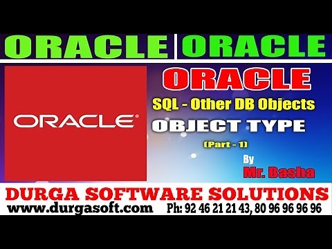 Oracle Tutorial || Oracle|Sql Other DB Objets Object type Part-1 by basha