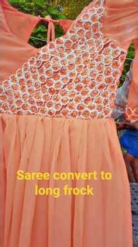 # saree converted to long frock#yt shorts #