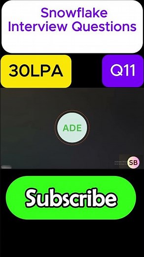 Snowflake Interview Questions and Answers || Data Engineer || SQL || Q11