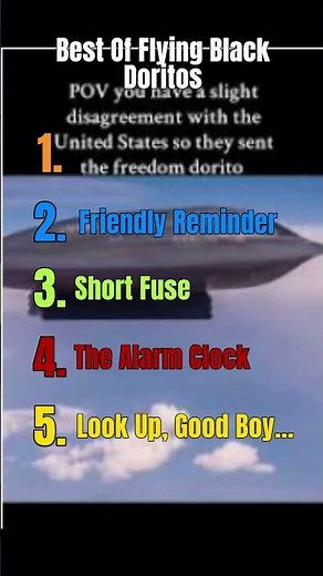 Best of the Flying Black Dorito #memes #helpmemakethismakesense #funny #flyingblackdorito