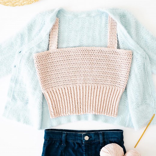 Beginner Friendly Crochet Crop Top - Free Pattern   Video | For The Frills