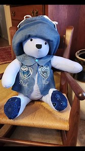 Custom 14" Handmade Fabric Memory Keepsake Bear. Celebration of Life Bear-gift for Family. Made to Order From Your Clothing. Not a Toy. - Etsy