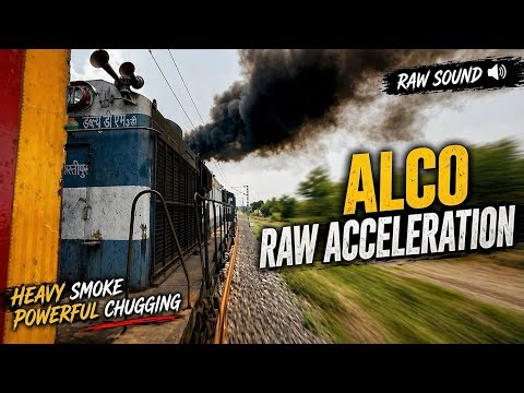 Enjoy WDM-3D Diesel Engine Raw Acceleration with Heavy Smoke & Chugging | Indian Railways