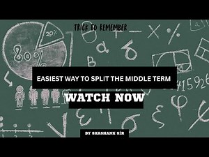 🎯 Easy Trick to Split the Middle Term | Factorization of Quadratic Equations 🎯