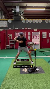 Hitting Done Right is doing it right! Start with the Rope Bat barrel in the middle of your back and keep the handle on your shoulder for as long as possible for maximum results. This will ensure you cannot cast and you stay connected through your swing. #repost @hitting_done_right_hdr hitting_done_right_hdr 💢Rope Bat Work💢 @theropebat is a great training tool but it must be monitored closely to maximize results! Connection-Direction-Turn Speed-Hand Path all critical in a fundamentally sound sw