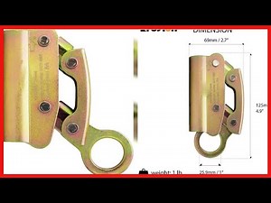 Fusion Climb Optimus Stainless Steel Manual Rope Grab, Safety Harness Rope Grab Protection