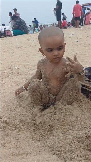 Little princess conquers the beach! 🌊 #moana #beachplay #littleprinces #sandcastle