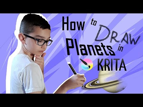 How I draw planets with Krita