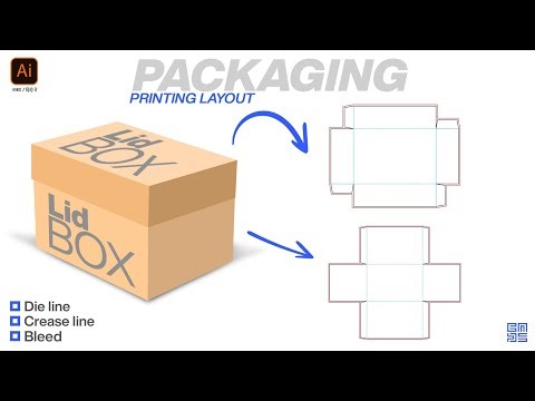 Lid Box | Packaging Printing Layout | Adobe illustrator in HINDI / हिंदी में
