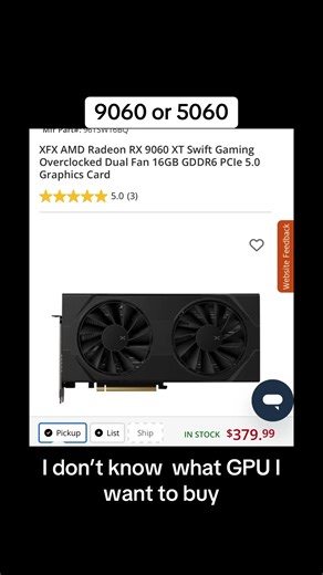I was thinking 9060 with 16 gb but idk#techtok #pcparts #gpu #2026 #pcbuild