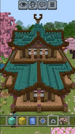 step by step how to build a japanese building on#minecraft #minecraftsimple