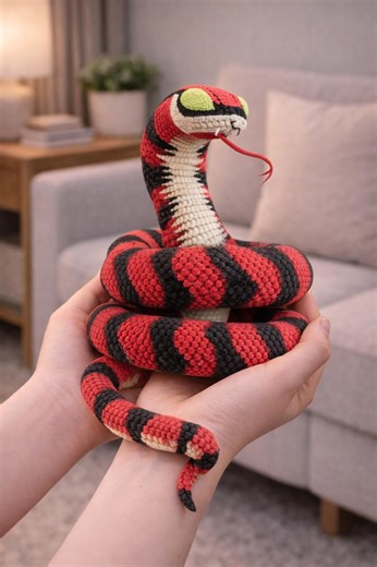 Snake Amigurumi Crochet Pattern PDF | Realistic Snake Plush Toy | Advanced Crochet Tutorial | Gift for Snake Lover | Instant Download - Etsy