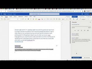 Using the Transcription Tool in Microsoft Word
