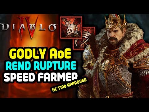 *UPDATED* Rip 'N' Tear Rend Rupture Build | The MOST Satisfying AoE! |Diablo Barbarian Guide