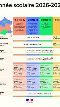 Vacances scolaires 2026/2027