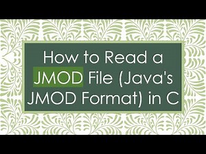 How to Read a JMOD File (Java's JMOD Format) in C