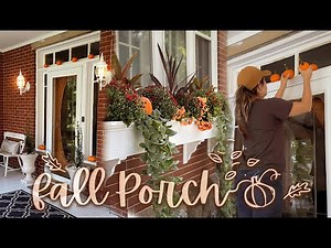 FALL PORCH DECORATE WITH ME: Outdoor Fall Porch Decor Ideas (an abundant autumn Pinterest look)!