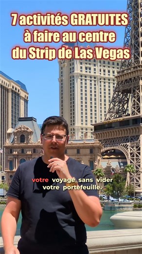 ✨ Vegas sans dépenser un sou ? Oui, c’est possible ! Voici les meilleures activités GRATUITES à faire en plein centre du Strip : fontaines du Bellagio, jardin botanique, flamants roses du Flamingo, Arc de Triomphe, spectacle Fall of Atlantis… et une balade à la LINQ Promenade 😍 Tu commencerais par quoi ? 👇 #LasVegas #Vegas #Voyage #Bellagio #BonPlanVoyage #Gratuit | Destination Las Vegas