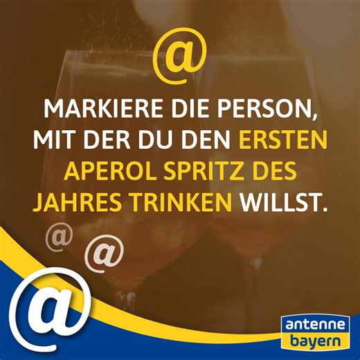 In Teilen Bayerns ist heute schon der Frühling ausgebrochen und zum Wochenende soll es in ganz Bayern schön werden! Da kommt in der ANTENNE BAYERN Redaktion gleich Durst auf - mit wem wollt ihr den ersten Spritz des Jahres in der Sonne trinken? 🥰🥂 | ANTENNE BAYERN