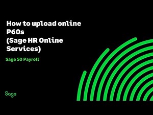 Sage 50 Payroll (UK) - How to upload Online P60s (Sage HR Online Services)