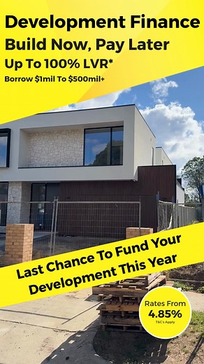🚨Last Chance To Secure Funding This Year Development & Construction Finance🚨 ✅ Build Now, Pay Later - No Repayment While You Build ✅ 100% LVR - Cover 100% Of Development Costs* ✅ Rates From 4.85%* ✅ Instant Quote & Same Day Approval ✅ No Doc, Low Doc & Full Doc Available Contact Apex Finance Today | Apex Finance