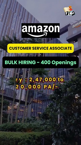 Amazon bulk hiring Customer Service Associate role