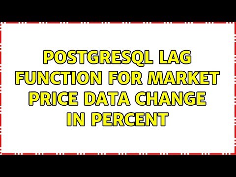 PostgreSQL LAG function for market price data change in percent