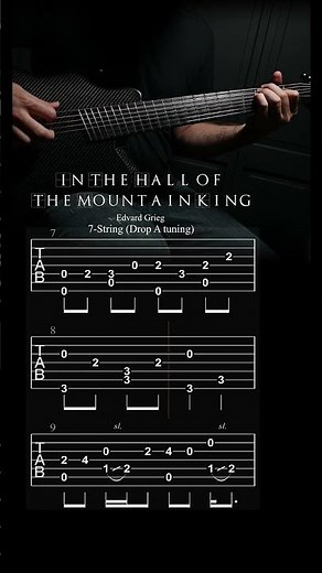 TAB 🎸 In the Hall of the Mountain King (Acoustic 7-String Guitar)
