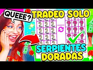 TRADEO SOLO *SERPIENTES DORADAS* en ADOPT ME de ROBLOX 😲