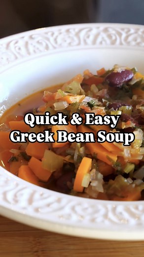 Quick & Easy Greek Bean Soup 🫘✨ Also known as fasolada, this classic Greek bean soup simmers in kitchens worldwide during winter. It's especially beloved in Ikaria! This quick version comes from my latest book, THE IKARIA WAY, an instant @nytimes bestseller (!) 📚. It’s the ultimate feel-good food, and you can easily make a big batch to freeze for later. Want a hack? Use high-quality, low-sodium canned beans - just drain and rinse them first. This shortcut cuts the cooking time by more than hal