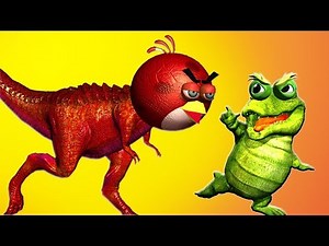 ANGRY BIRDS + T-REX vs. ALLIGATORS ♫ 3D animated mashup ☺ FunVideoTV - Style ;-))