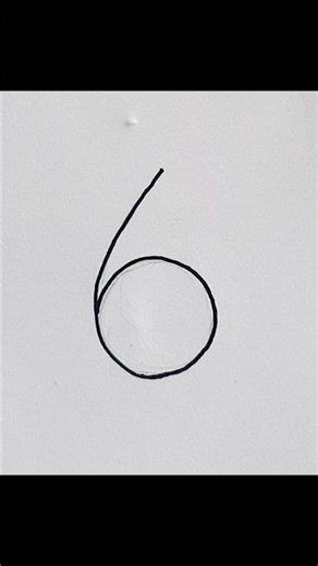 Drawing from number '6' 😱 40 sec drawing video 😍 #art #drawingideas #drawingreferences #relaxing