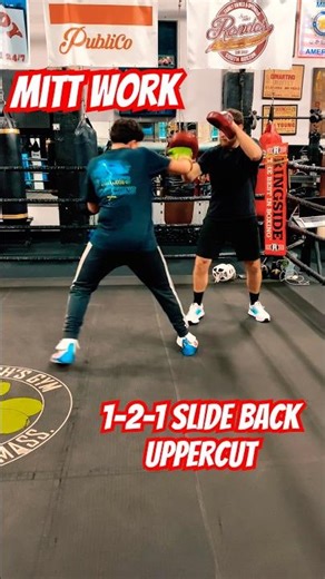 Mitt Work: 1-2-1 Slide Back, Uppercut - Boxing Training