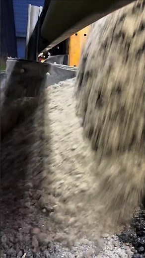 Asphalt Paving Machine Working at Night #roadwork #construction #paving