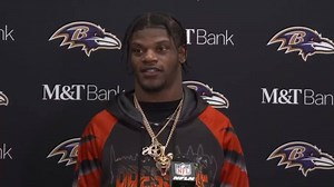 Lamar Jackson addressed the media after clinching the AFC’s No. 1 overall seed with the win over Cleveland. | Baltimore Ravens