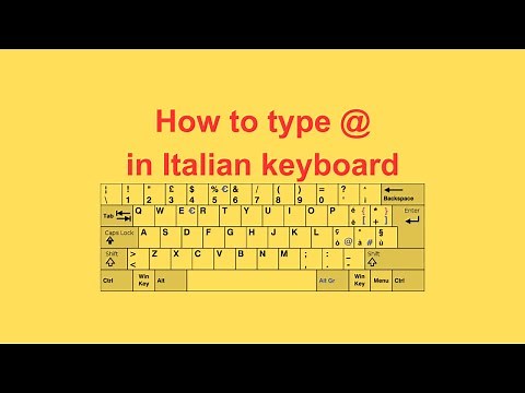 How to type @ in Italian keyboard