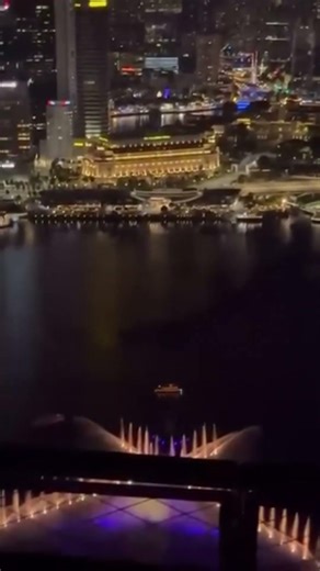 Marina Bay Infinity Pool# Marina. bay musical fountain# Singapore night view# Singapore