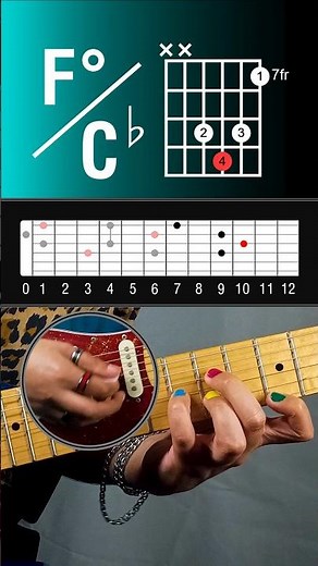 Aprende a tocar acordes disminuidos en la guitarra #guitarrista #tutorialguitarra #guitarra