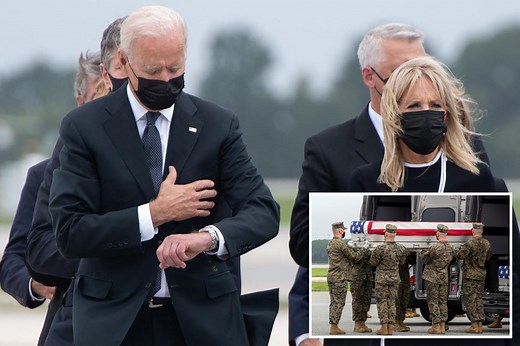 Video from 2022 showing Biden apparently glancing at watch during ceremony for fallen troops