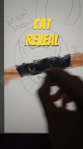 Cat Reveal Art #digitalart #cat #cute #kitty #art