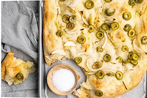 Olive & Onion Focaccia {with Pizza Dough} – The Sassy Foodie
