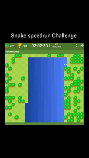Snake speedrun Challenge🐍 #shorts​ #gaming​ #ytshorts​ #viral​ #gameplay​ #games​ #snake​