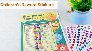 2100 Pcs Star Stickers, 30 Sheets Glitter Star Stickers for Reward Chart 10 Assorted Colorful Reward Sticker, Holographic Rainbow Sticker Teachers for Calendar Students Classroom Office