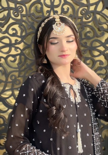 Stunning Dress and Makeup by Sameer Garments and Merry Beauty