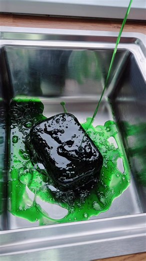 Soaked in shreks bath water 💦 💚#asmr #soaked #sponge #sudsy #clean | sponge